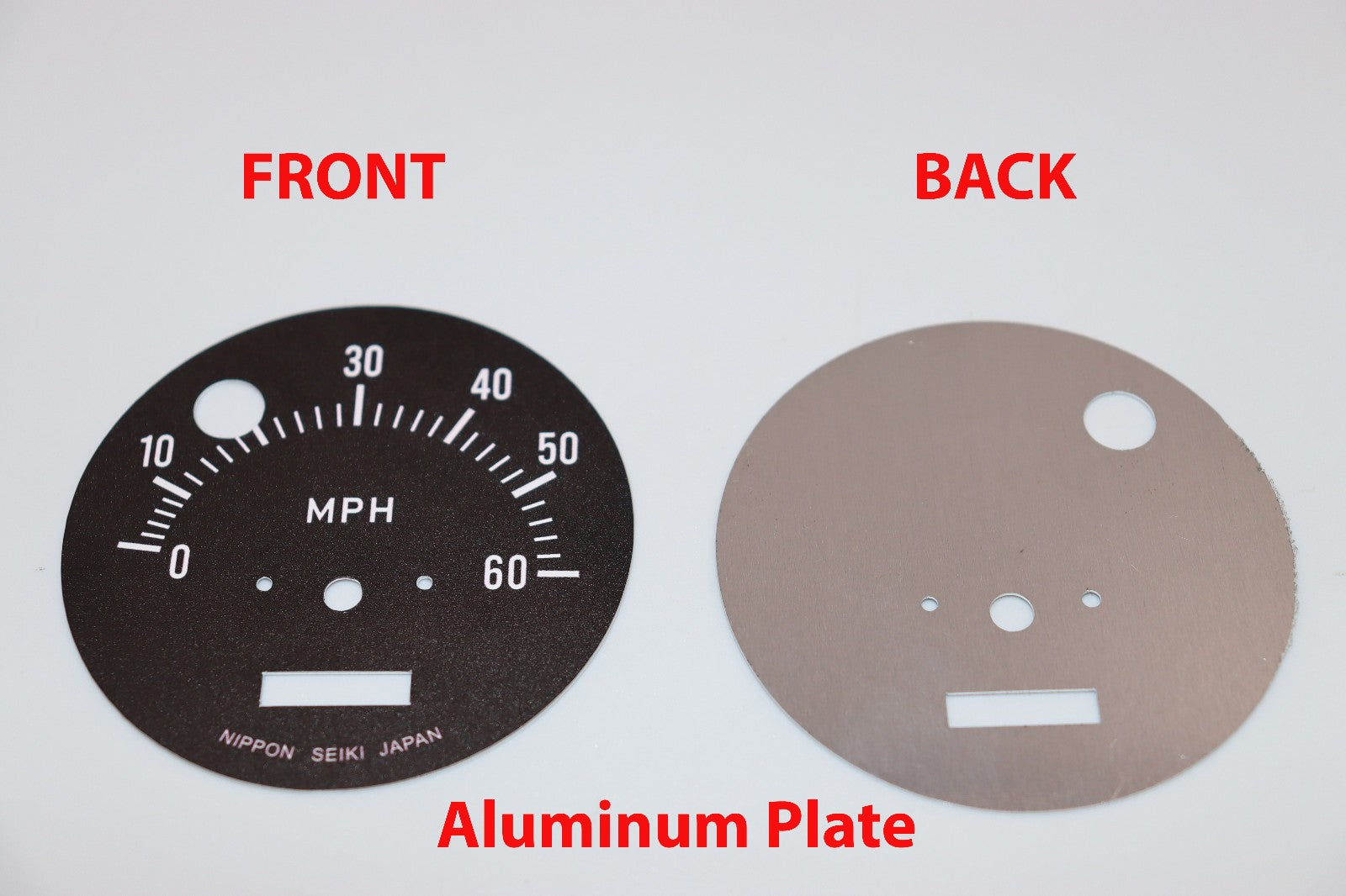 Honda SL70 Speedometer Overlay on Aluminum Plate for Restoration