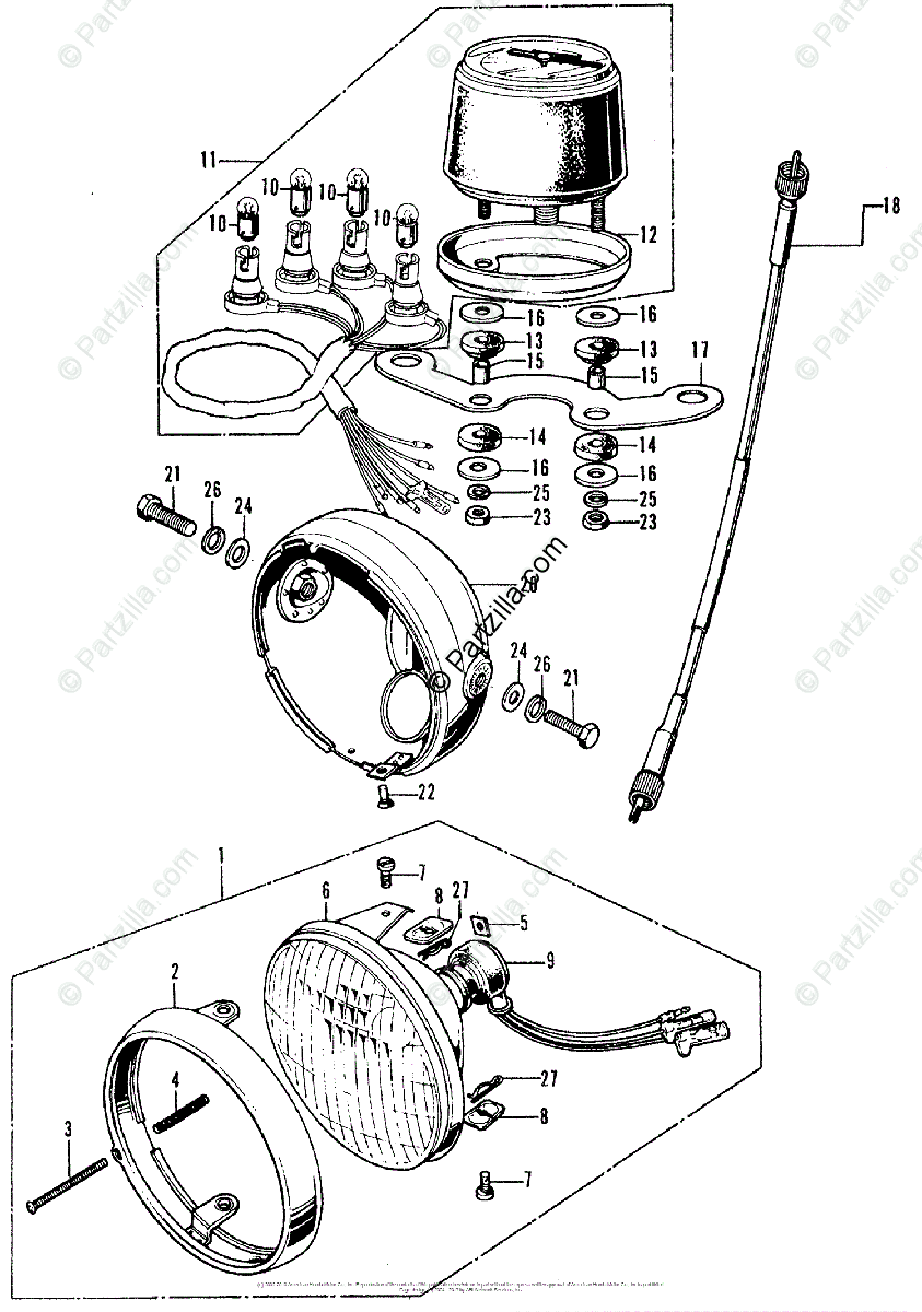 Honda CL70 Speedometer Mount. K1-K3