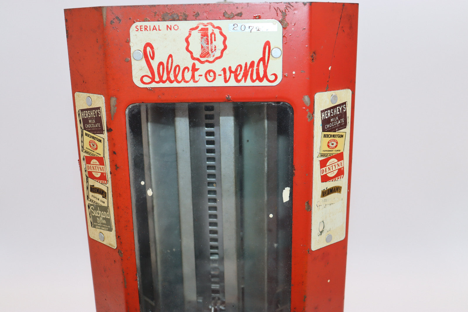 Vintage Select-O-Vend 1 cent vending machine Decals
