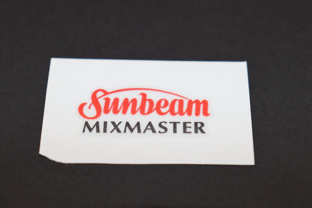 Vintage Subeam Mixmaster CLEAR Decal Model 10, Model 10A, Model 11