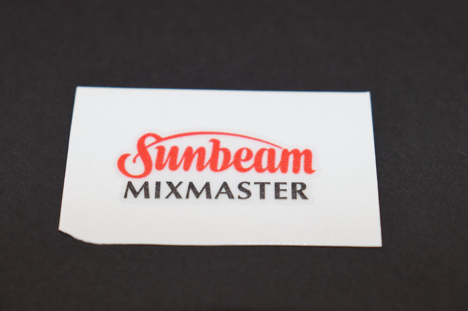 Vintage Subeam Mixmaster CLEAR Decal Model 10, Model 10A, Model 11